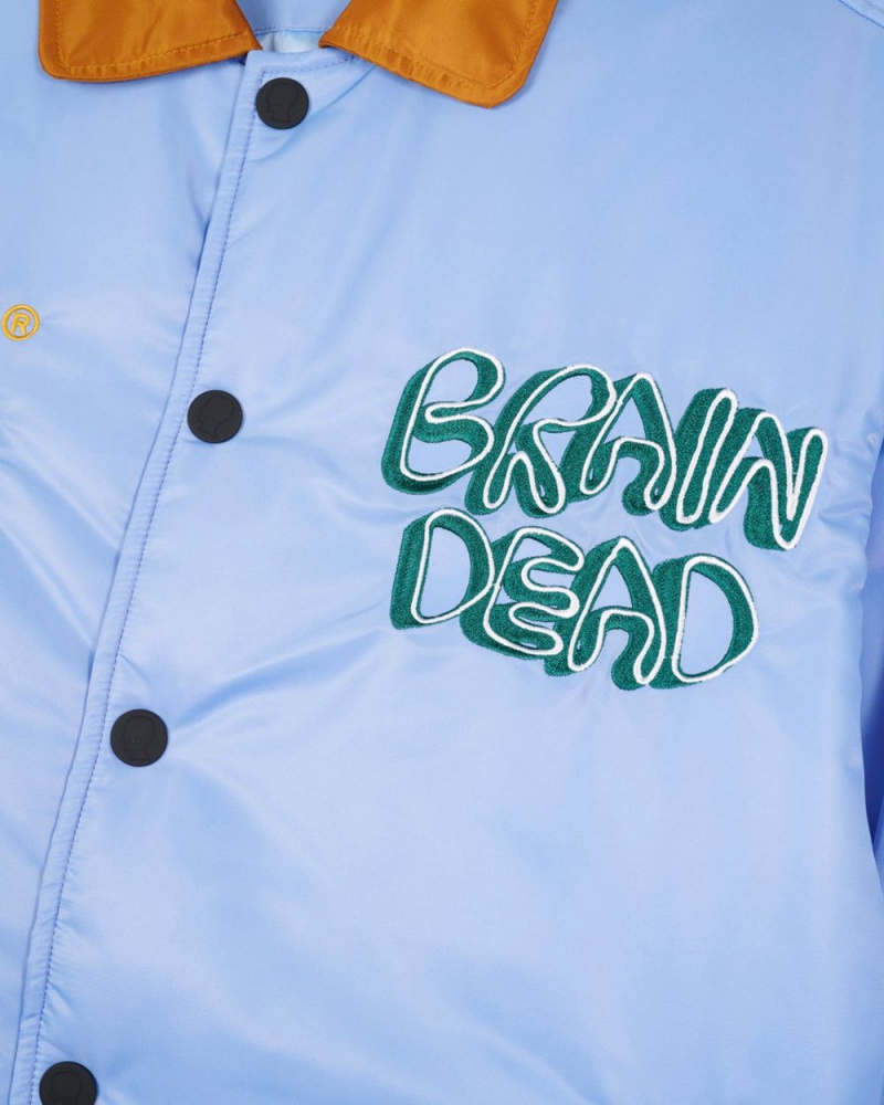 Blue Brain Dead Human Hardware Satin Jacket | AU 0538271-VD