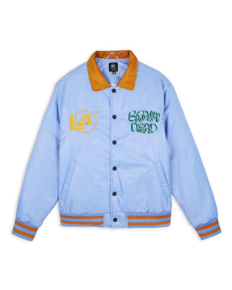 Blue Brain Dead Human Hardware Satin Jacket | AU 0538271-VD