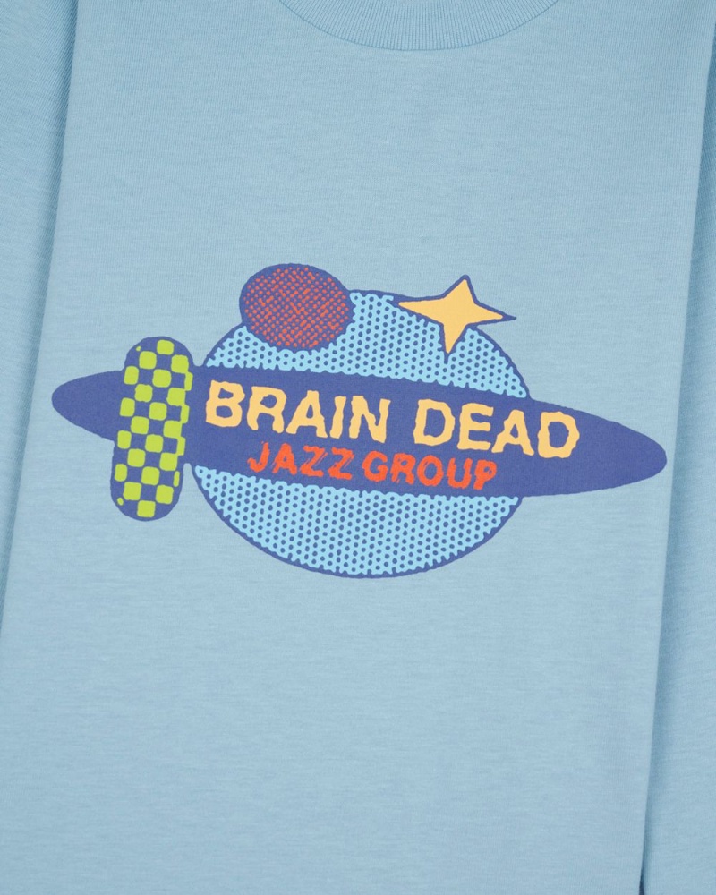 Blue Brain Dead Jazz Group Kids Long Sleeve T-Shirt | AU 9614832-NH