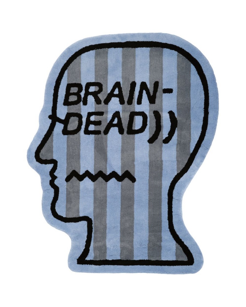 Blue Brain Dead Logo Head Striped 6ft Rug | AU 9374182-YD