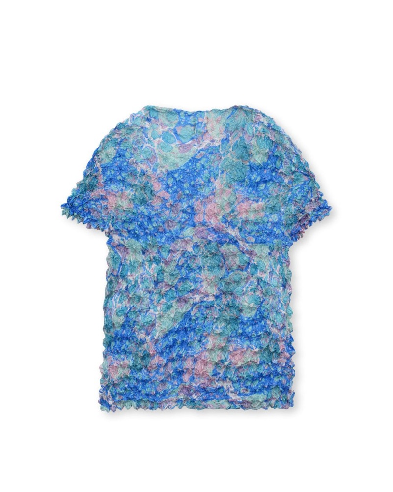 Blue Brain Dead Marble Bubble Shrink Short Sleeve Shirt | AU 3974612-FY