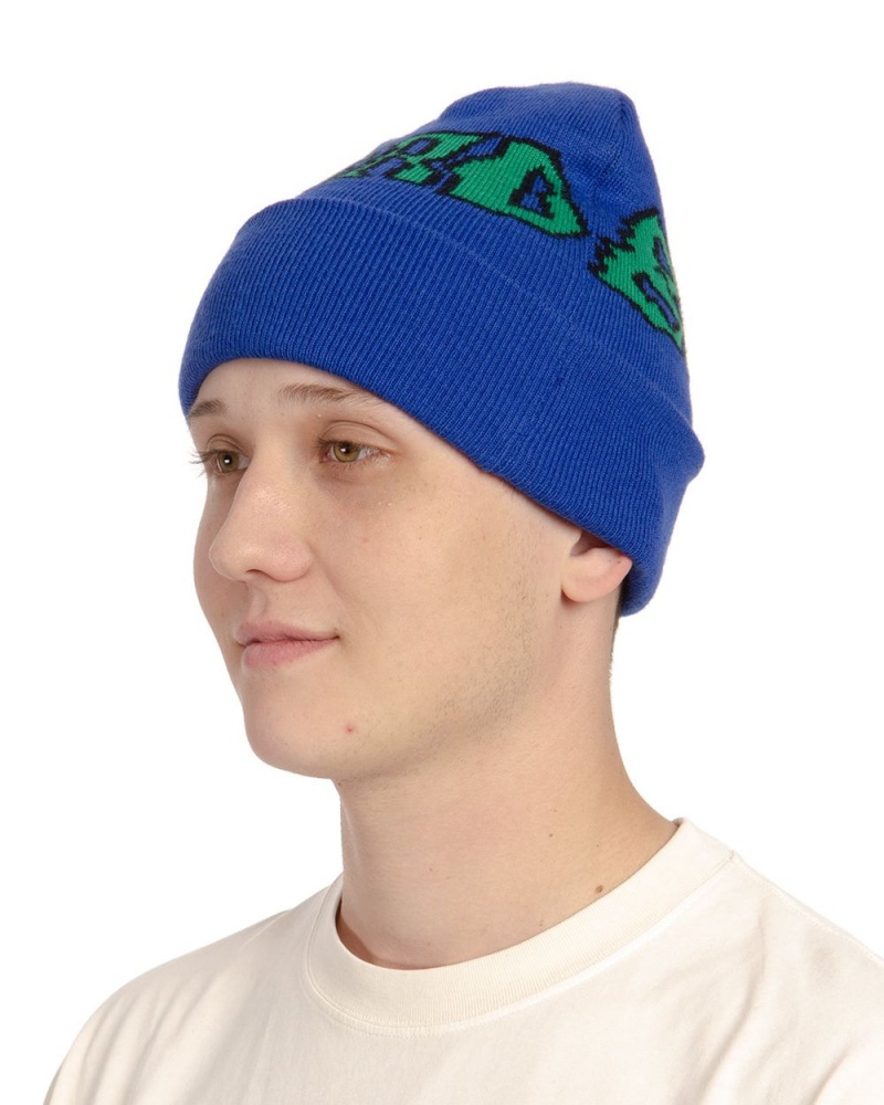 Blue Brain Dead Prehistoric Logo Wool Beanie | AU 1326089-YF