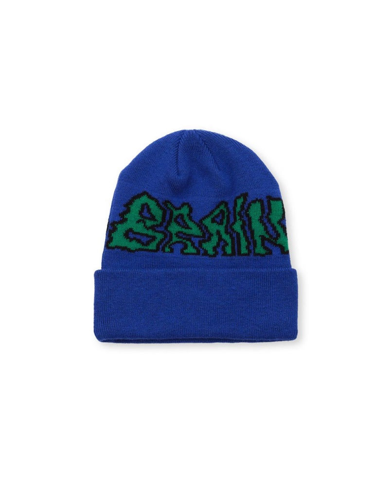 Blue Brain Dead Prehistoric Logo Wool Beanie | AU 1326089-YF