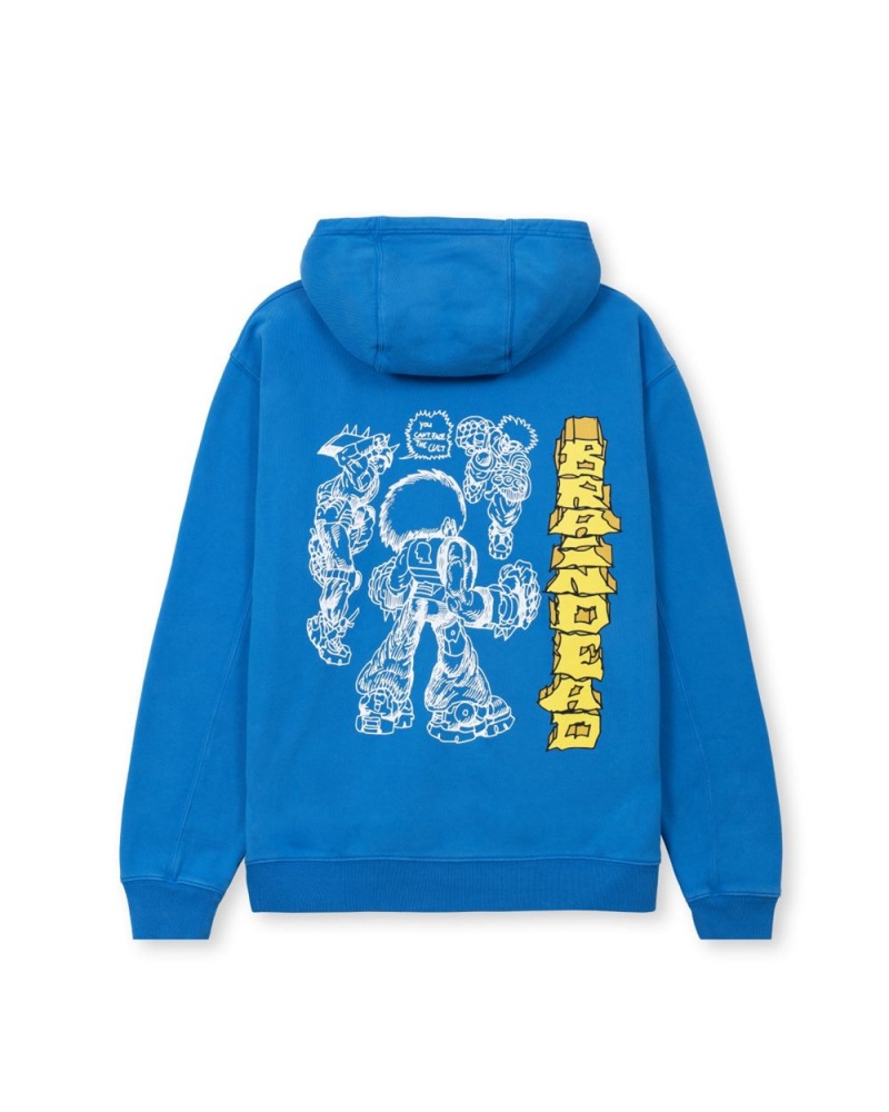 Blue Brain Dead Running Fades Sweatshirt Hoodie | AU 7096358-PQ