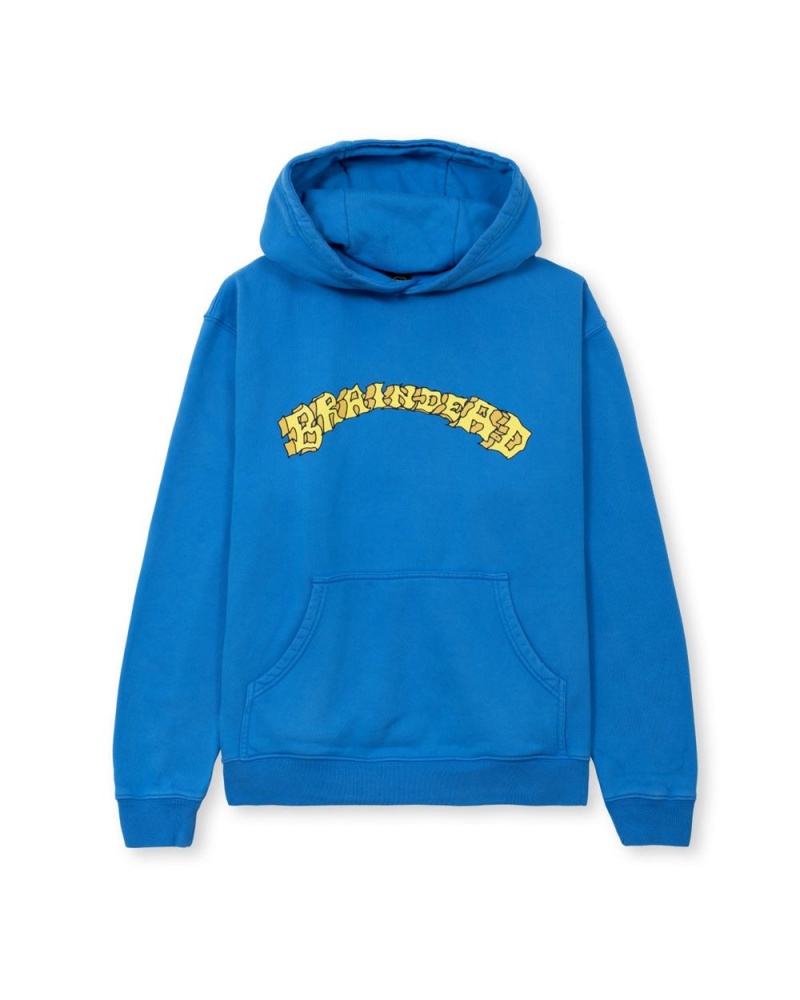 Blue Brain Dead Running Fades Sweatshirt Hoodie | AU 7096358-PQ