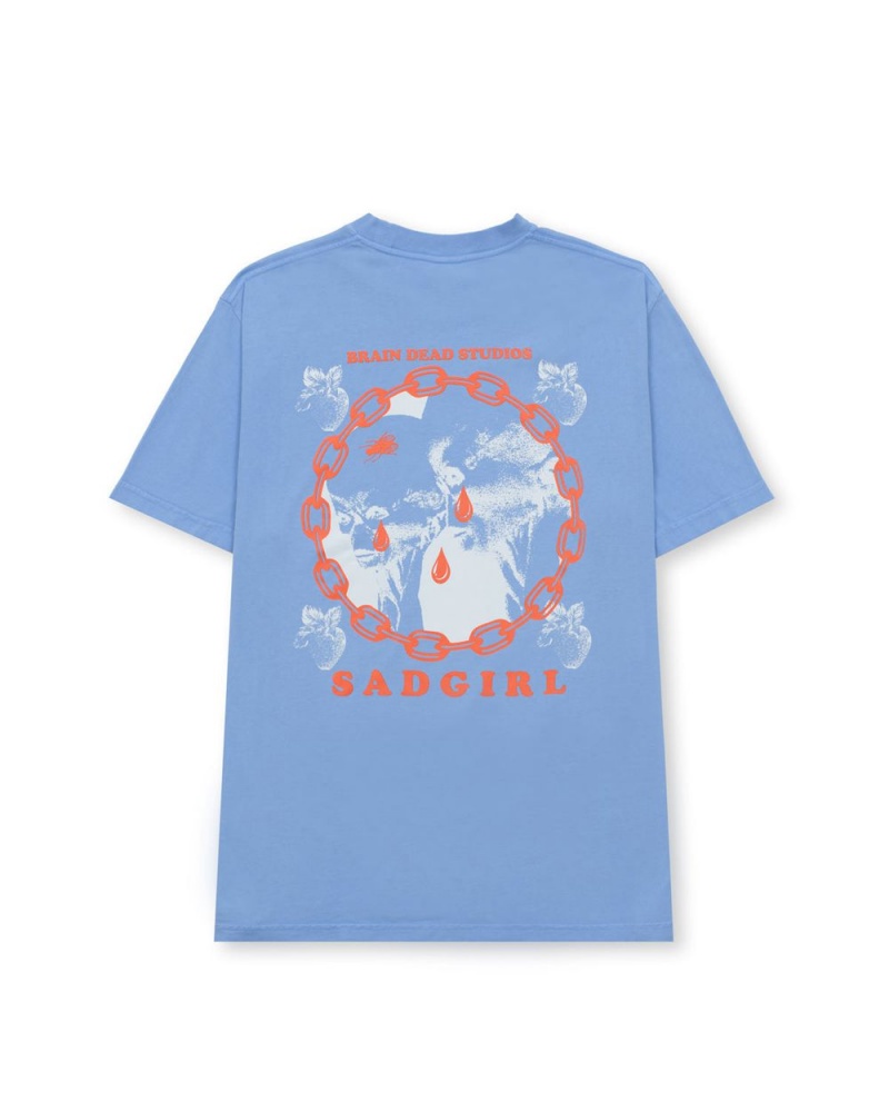 Blue Brain Dead Sadgirl T-Shirt | AU 5983172-CA