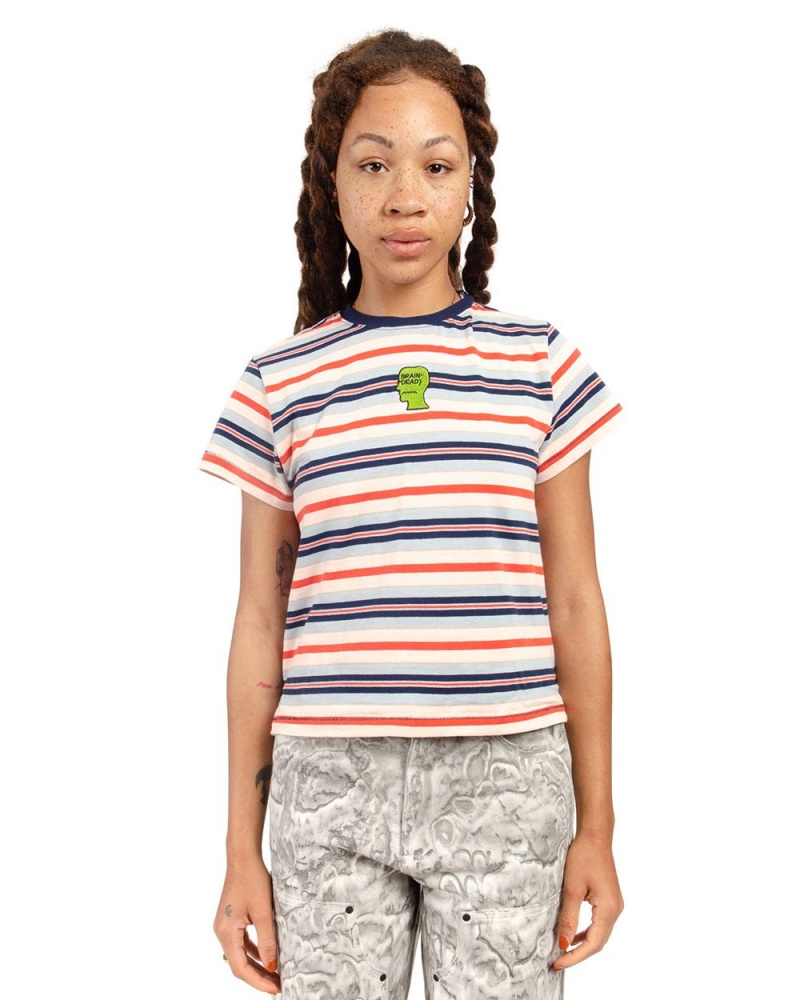 Blue Brain Dead Striped Baby T-Shirt | AU 1536278-CW