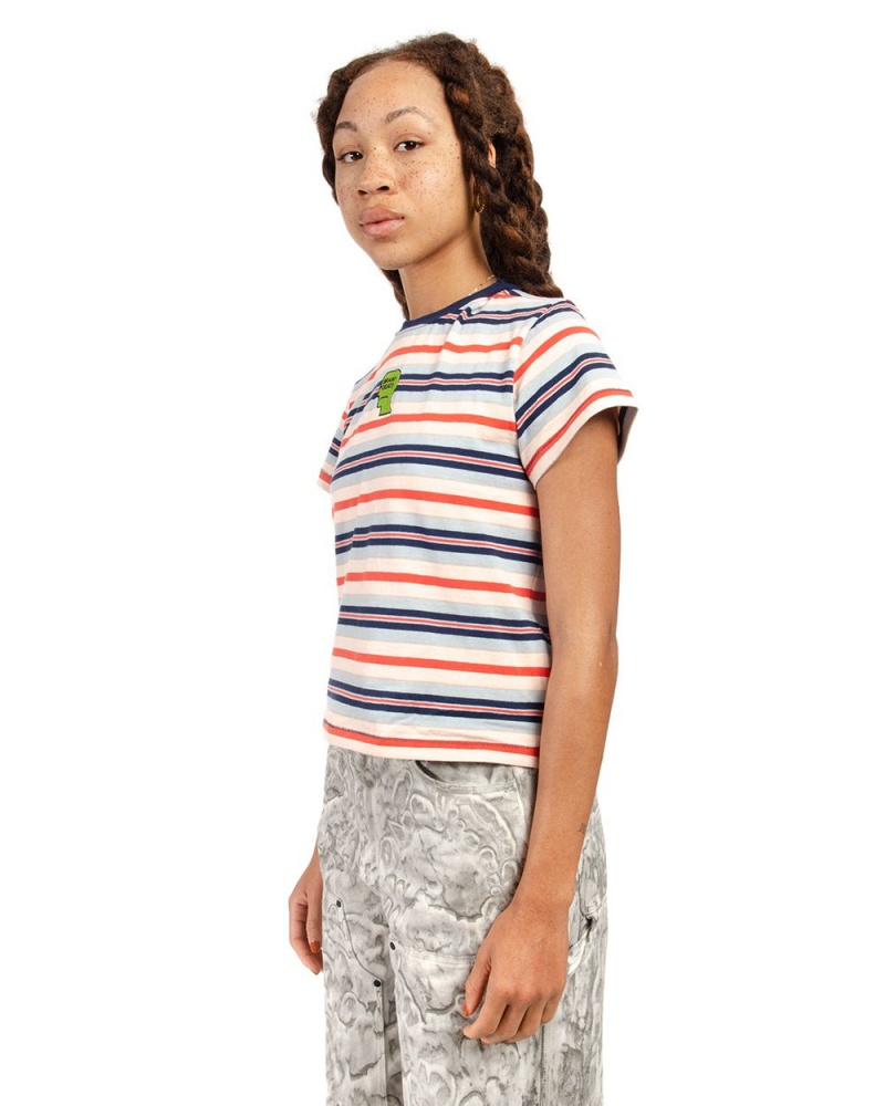 Blue Brain Dead Striped Baby T-Shirt | AU 1536278-CW