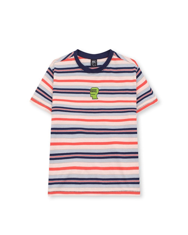 Blue Brain Dead Striped Baby T-Shirt | AU 1536278-CW