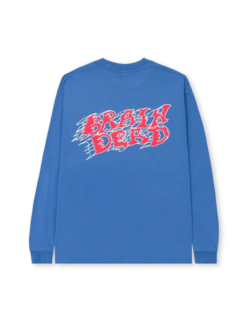 Blue Brain Dead Summoner Long Sleeve T-Shirt | AU 4536280-FY