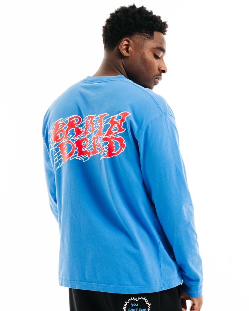 Blue Brain Dead Summoner Long Sleeve T-Shirt | AU 4536280-FY