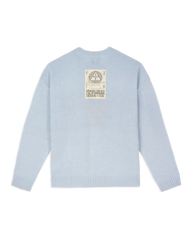 Blue Brain Dead Superfuzz Logohead Crewneck Sweater | AU 2540396-LI