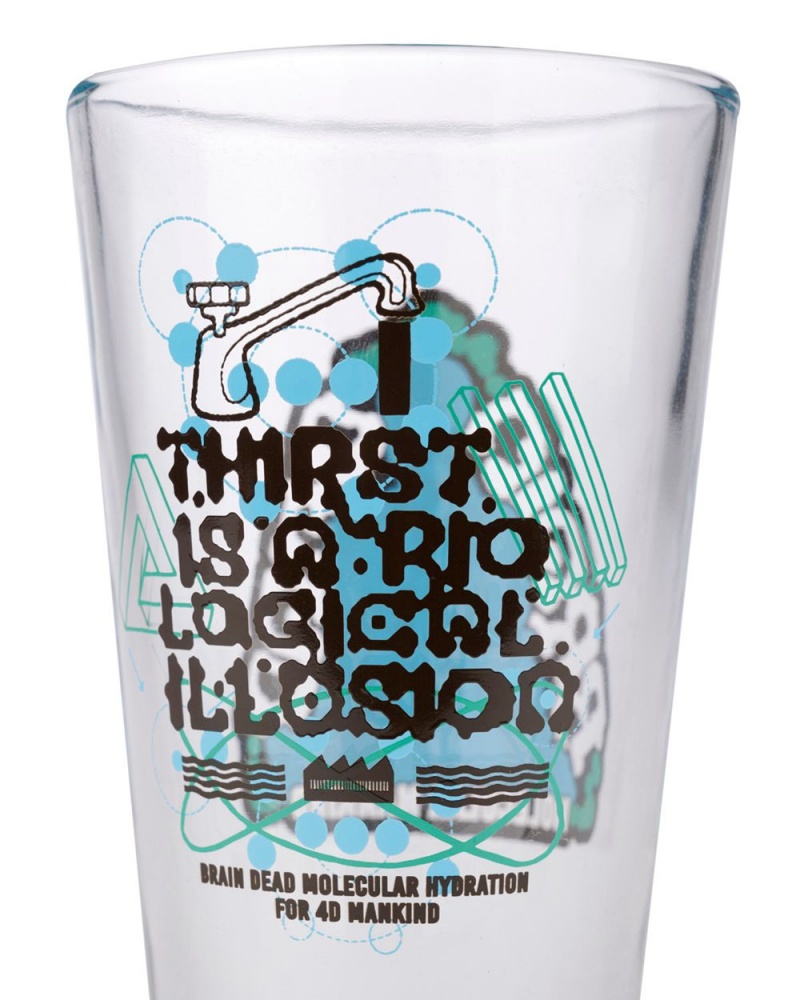 Blue Brain Dead Thirst Illusion Pint Glass Homeware | AU 7043819-WE