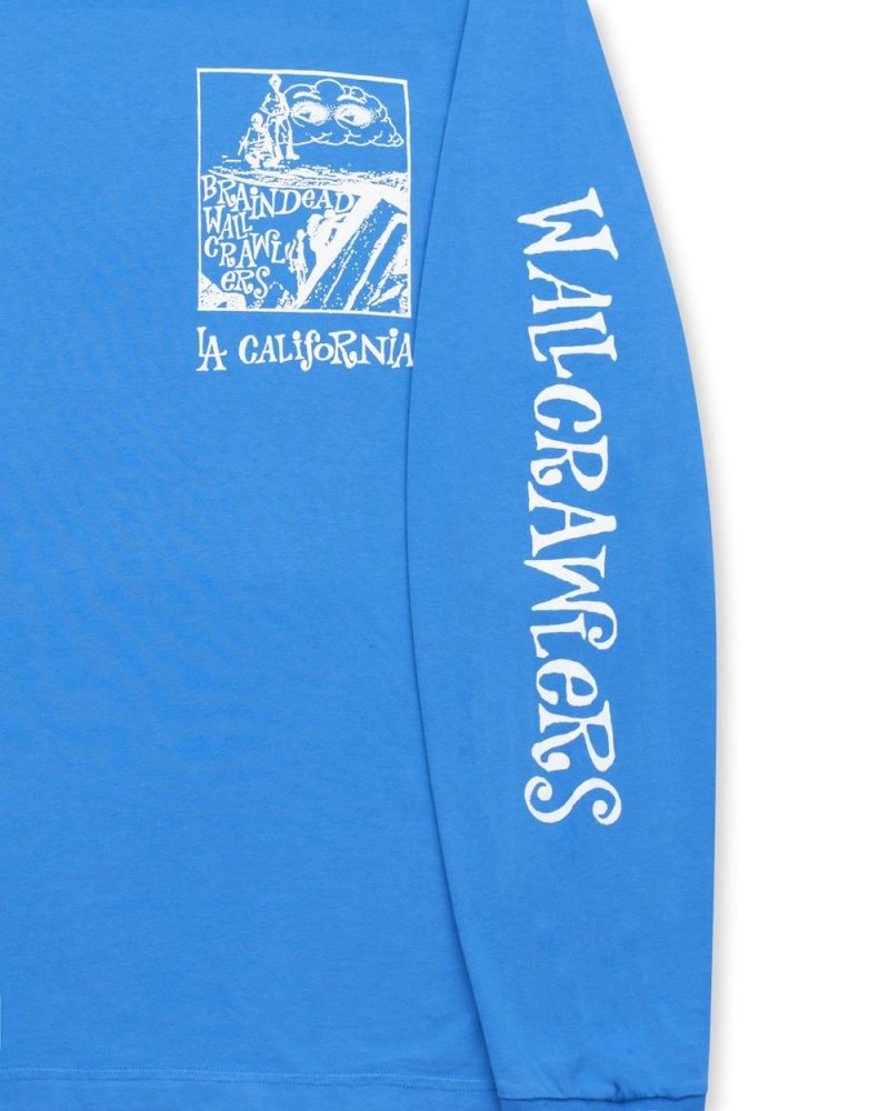 Blue Brain Dead Wall Crawlers Long Sleeve T-Shirt | AU 6315082-ZP