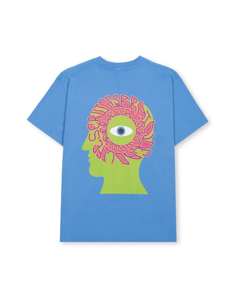 Blue Brain Dead Wide Eye T-Shirt | AU 3891675-HW