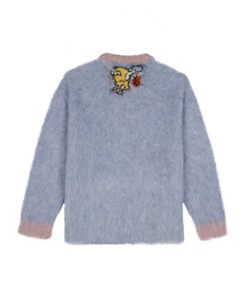 Blue Brain Dead X NBA Los Angeles Lakers Alpaca Sweater | AU 0153974-AV