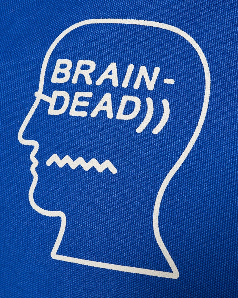 Blue Brain Dead X Steele Large Canvas Tote Bag | AU 1792436-SW