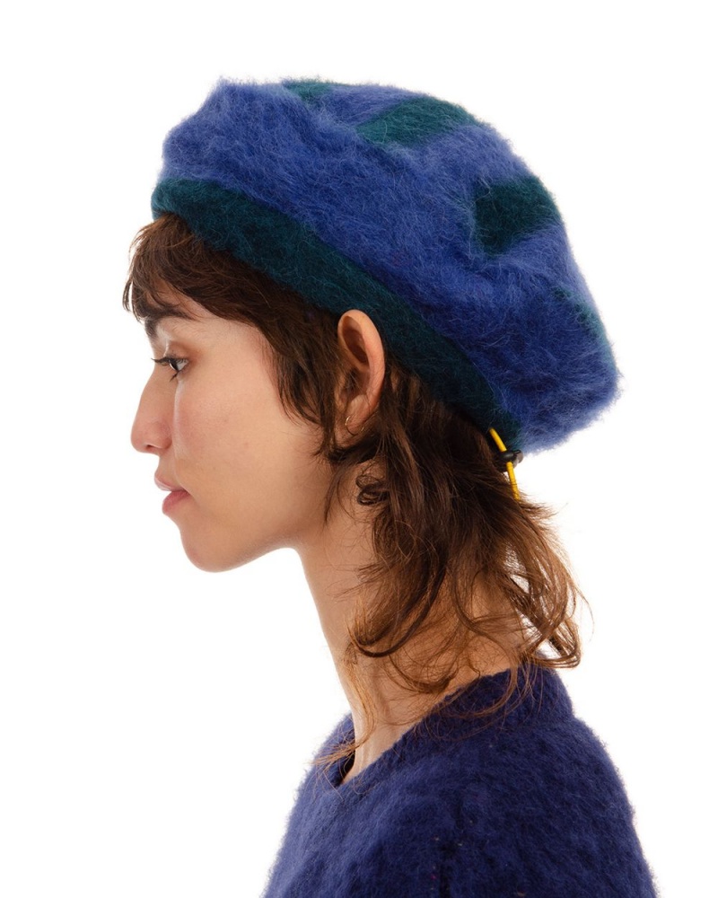 Blue Turquoise Brain Dead Scratch Beret Hat | AU 5283460-AI