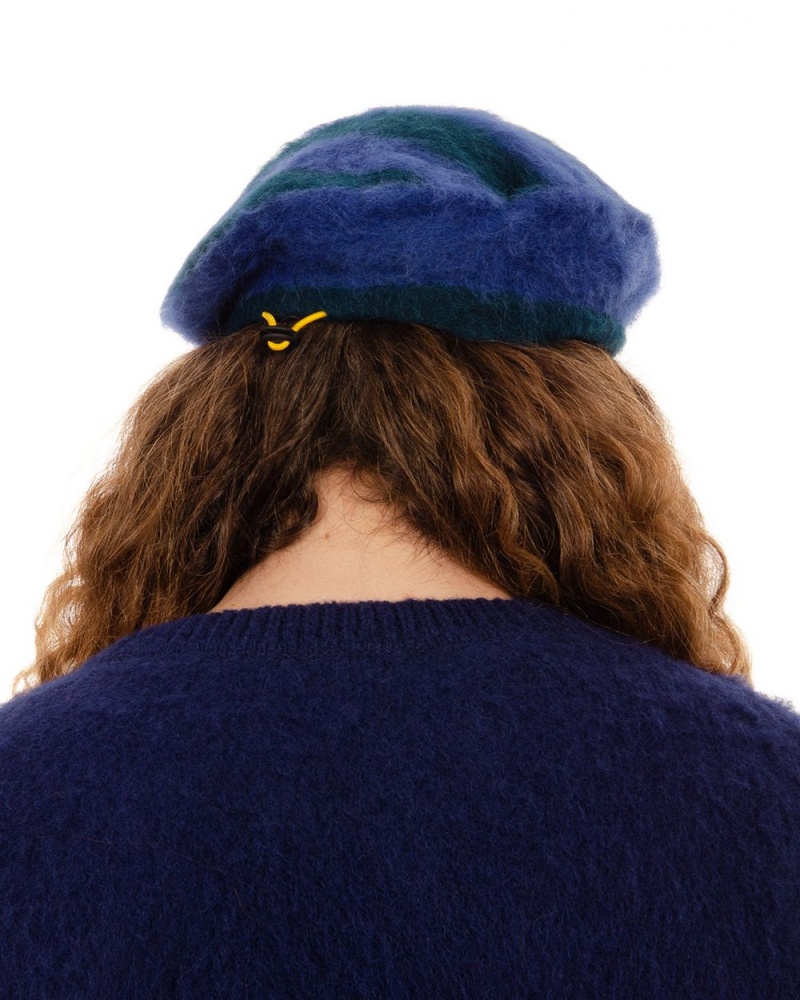 Blue Turquoise Brain Dead Scratch Beret Hat | AU 5283460-AI