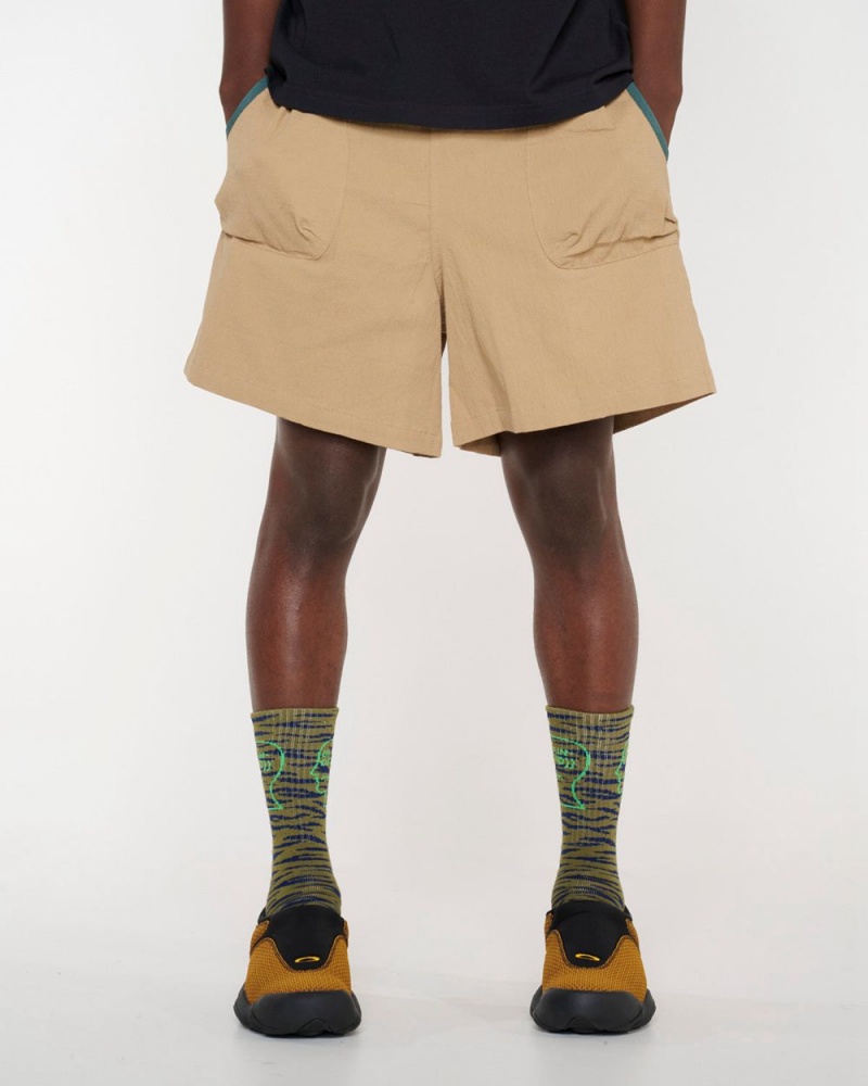 Brown Brain Dead 3d Pocket Mountain Shorts | AU 0745361-CZ