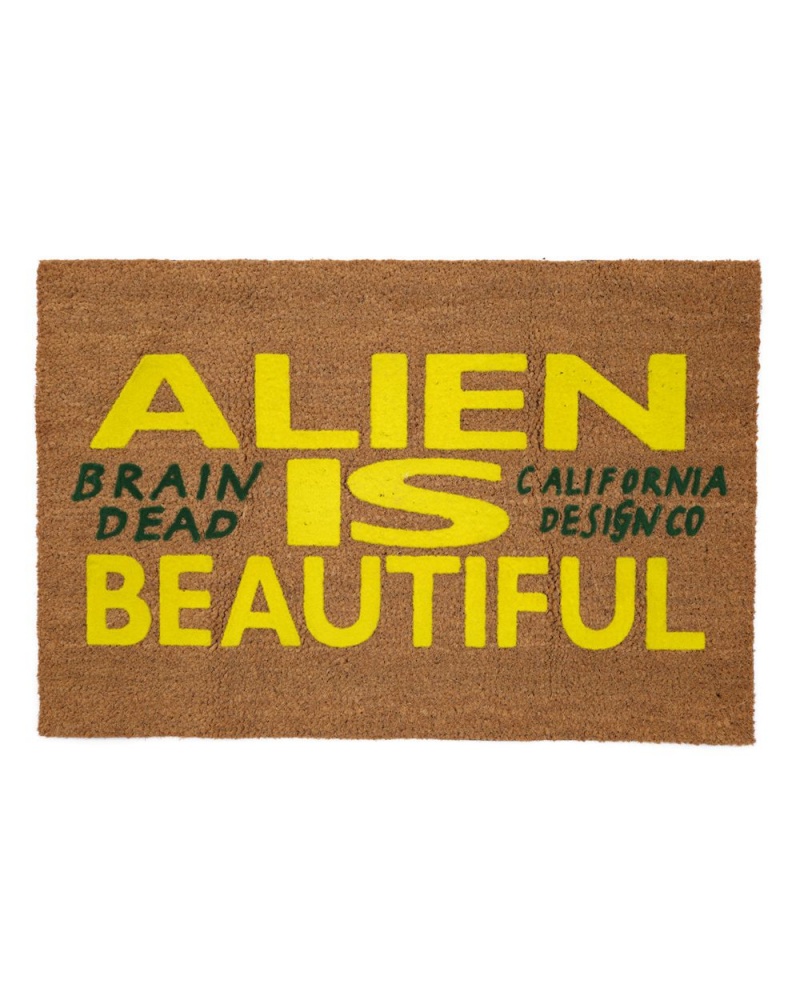 Brown Brain Dead Beautiful Alien Welcome Mat Rug | AU 4638529-XV