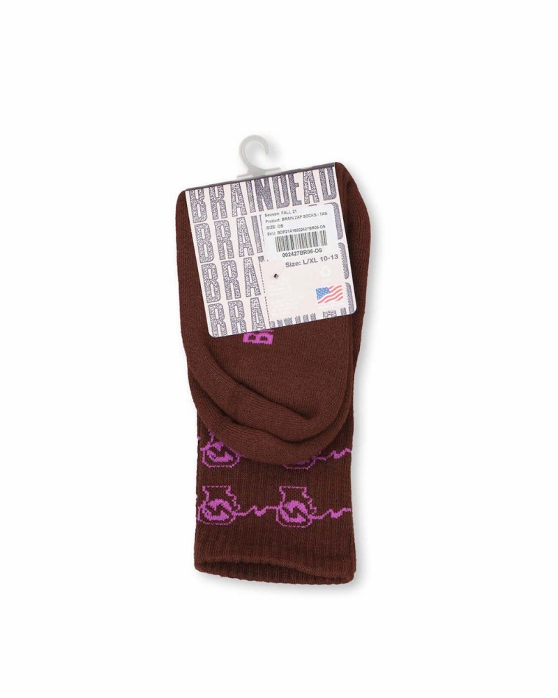 Brown Brain Dead Brain Zap Socks | AU 5326718-AQ