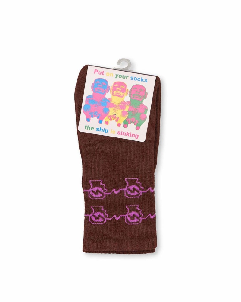 Brown Brain Dead Brain Zap Socks | AU 5326718-AQ