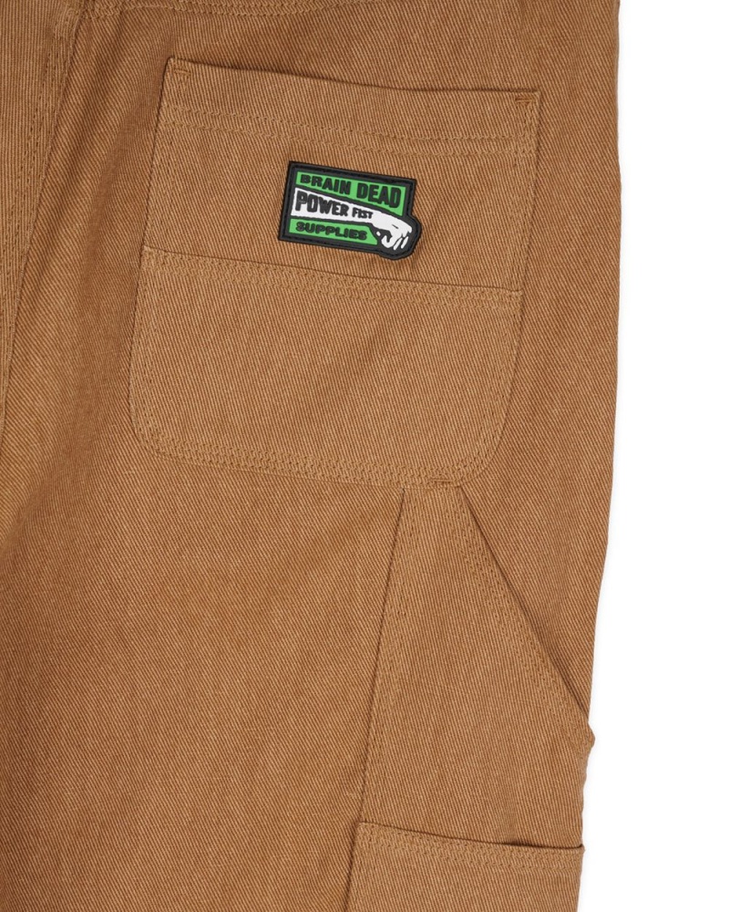 Brown Brain Dead Bull Denim Double Knee Utility Pant | AU 2876543-HJ