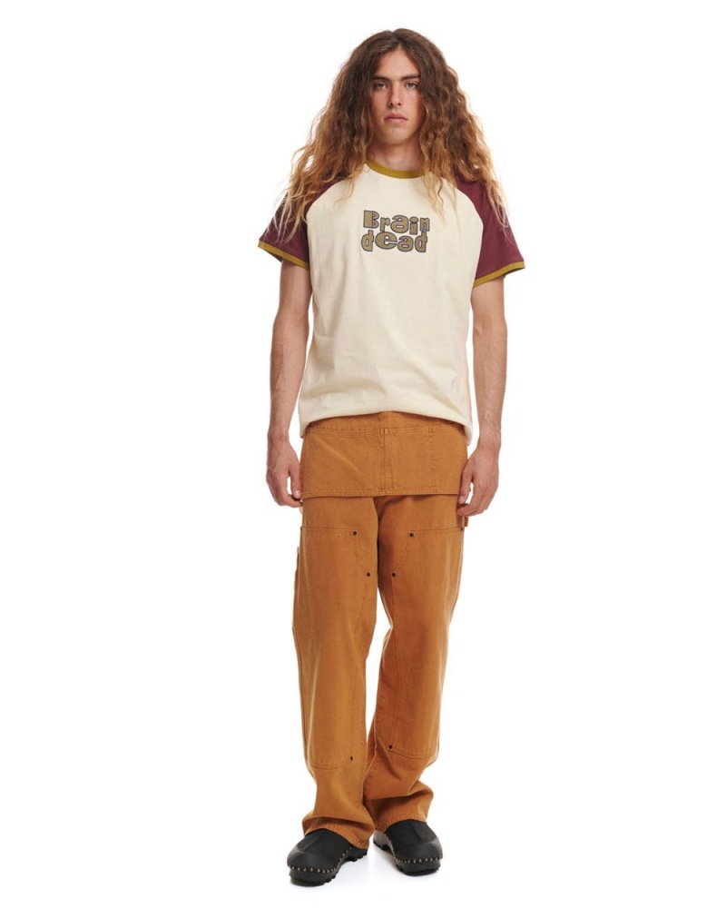 Brown Brain Dead Canvas Gardening Pant | AU 1740986-AP