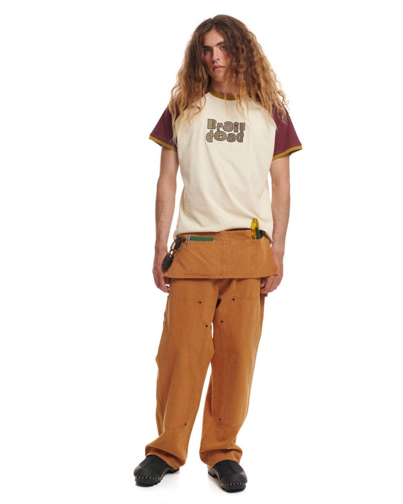 Brown Brain Dead Canvas Gardening Pant | AU 1740986-AP