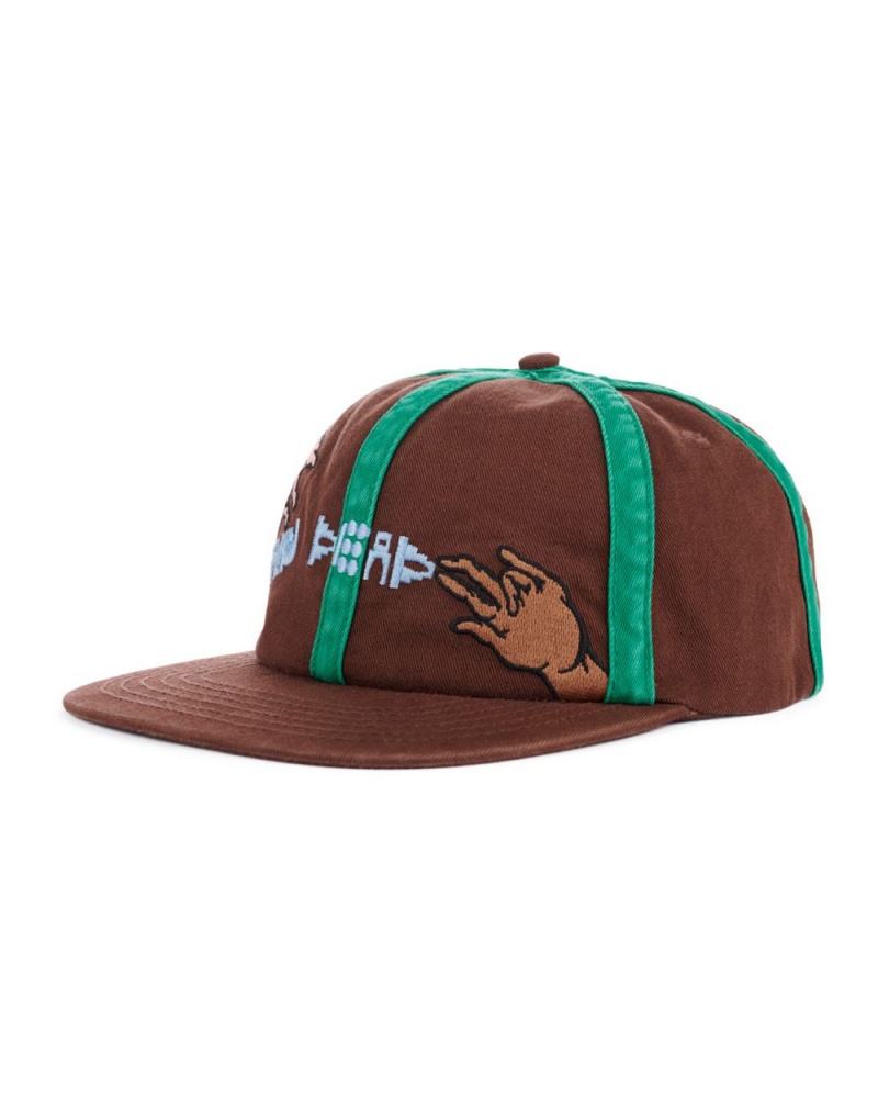 Brown Brain Dead Connection 6 Panel Twill Hat | AU 5324078-UE