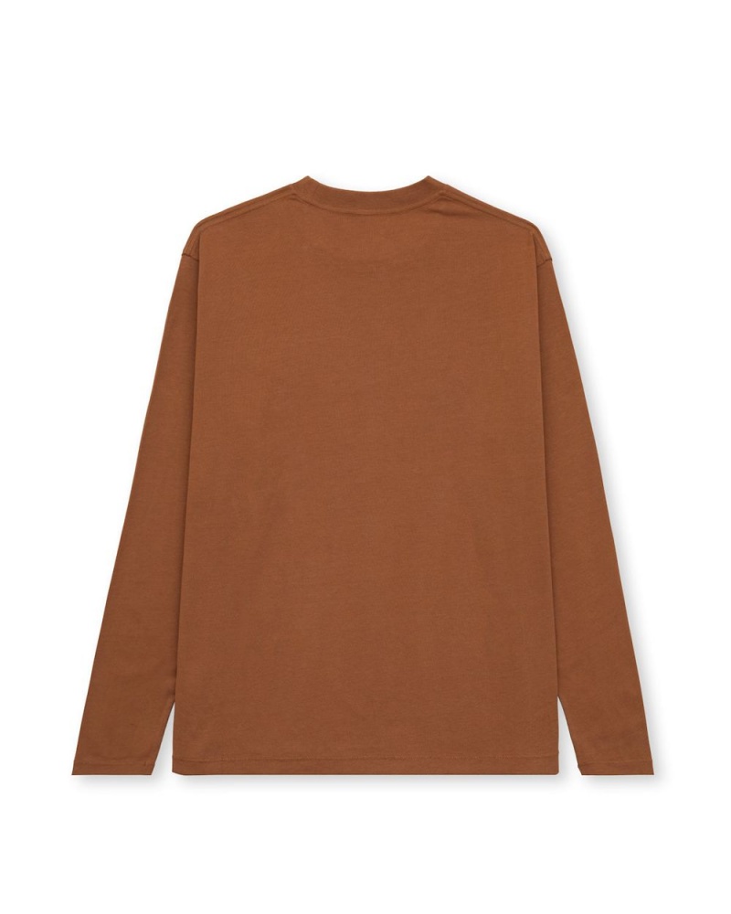 Brown Brain Dead Easy Long Sleeve T-Shirt | AU 4687921-RA