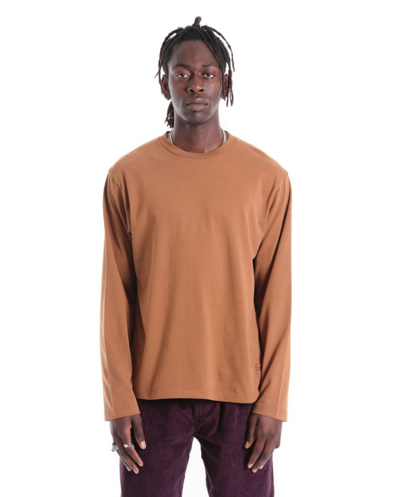 Brown Brain Dead Easy Long Sleeve T-Shirt | AU 4687921-RA