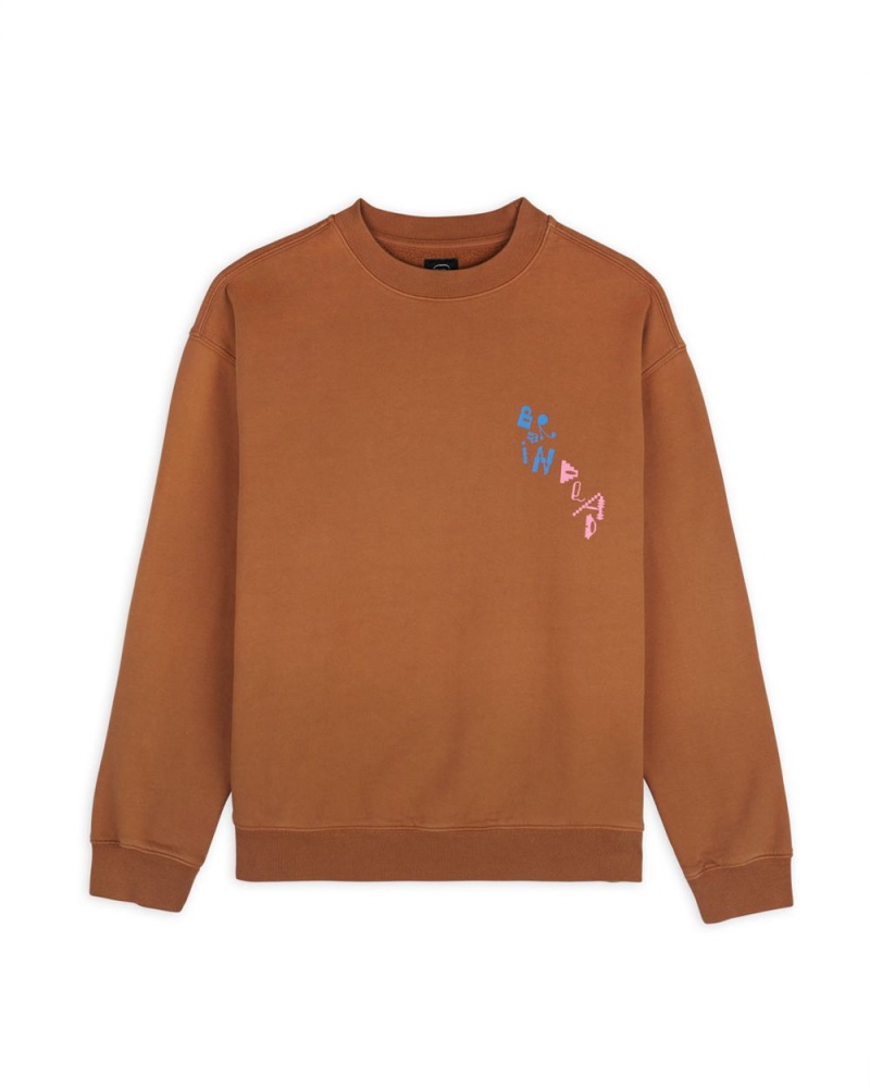 Brown Brain Dead Et Crewneck Sweatshirt | AU 7459381-LX