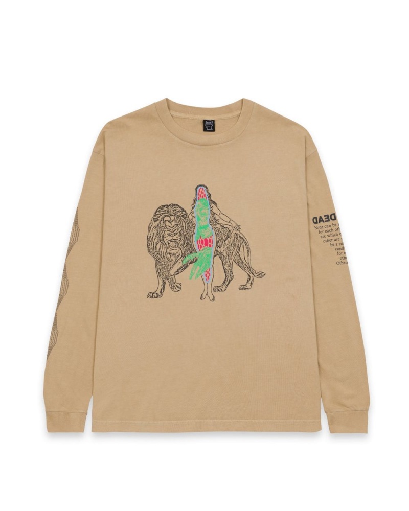 Brown Brain Dead Heatwave Long Sleeve T-Shirt | AU 0397186-WY