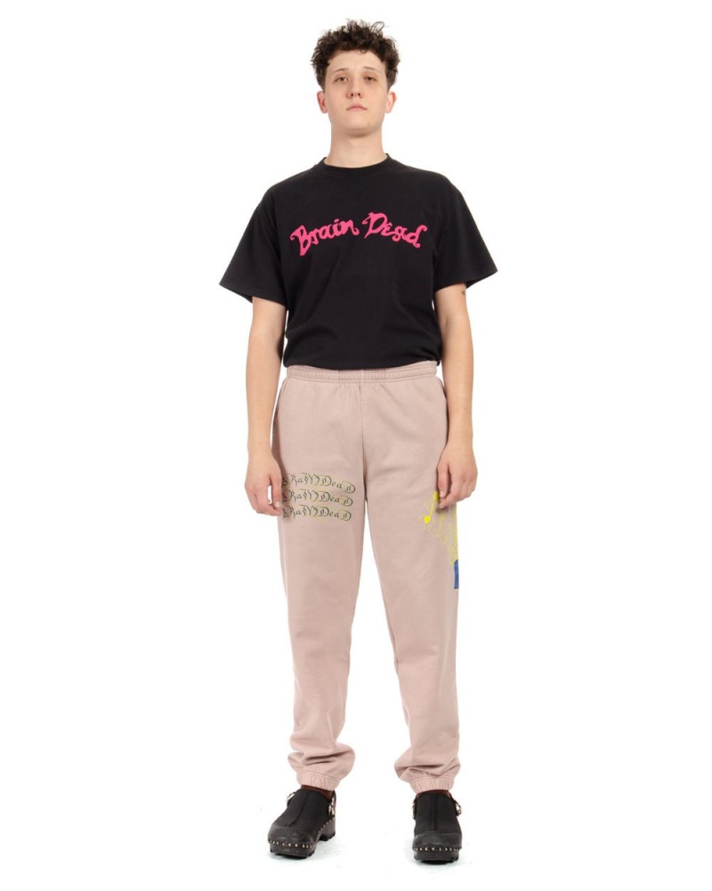 Brown Brain Dead Jazz Flute Sweat Pant | AU 9483157-YS