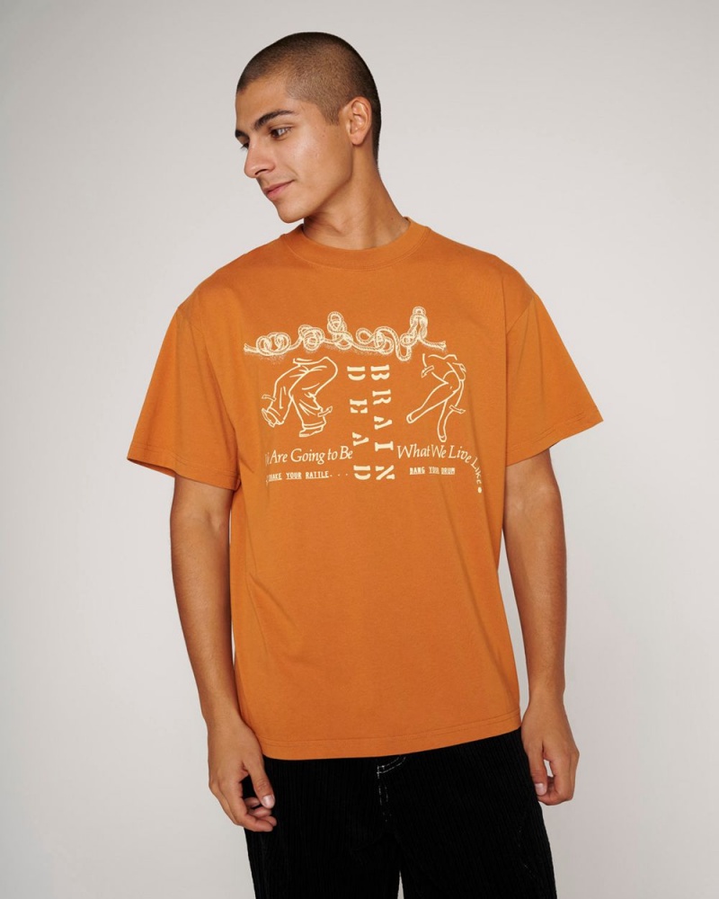 Brown Brain Dead Life Beyond T-Shirt | AU 1759826-KR