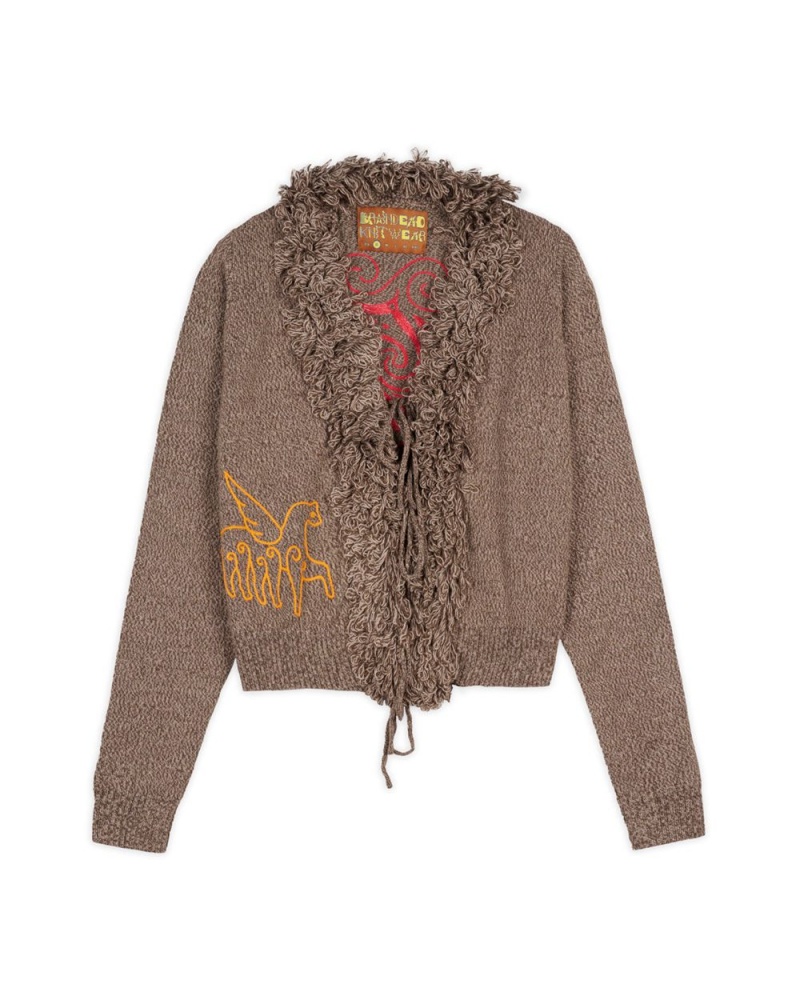 Brown Brain Dead Marled Cardigan | AU 2649081-TY