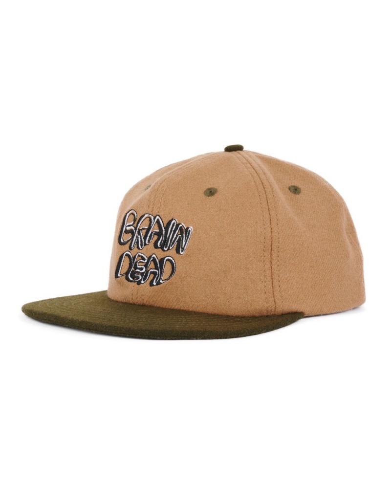 Brown Brain Dead Plato Wool 6 Panel Cap | AU 3628407-CR