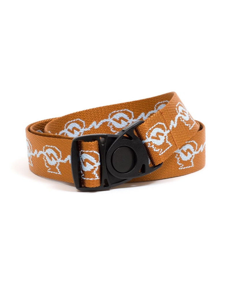 Brown Brain Dead Running Head Woven Belt | AU 5023674-SG