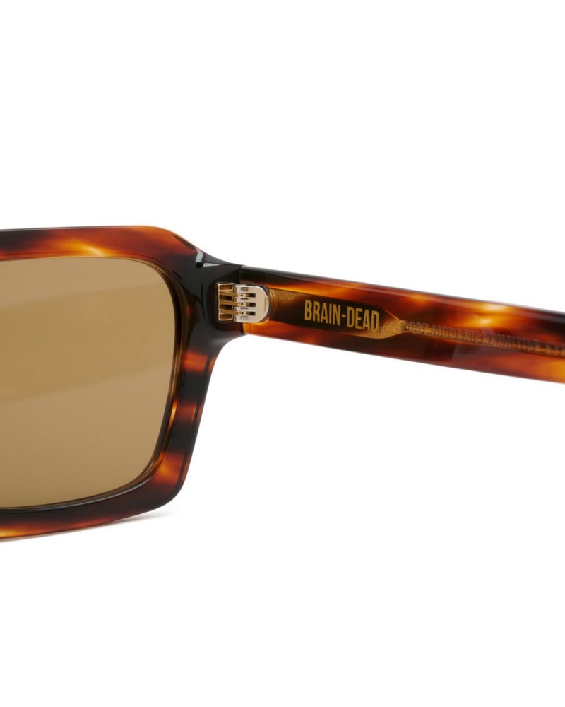 Brown Brain Dead Staunton Post Modern Primitive Eye Protection Sunglasses | AU 1407953-WJ