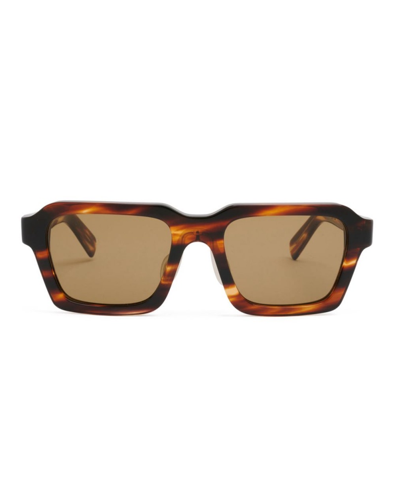 Brown Brain Dead Staunton Post Modern Primitive Eye Protection Sunglasses | AU 1407953-WJ