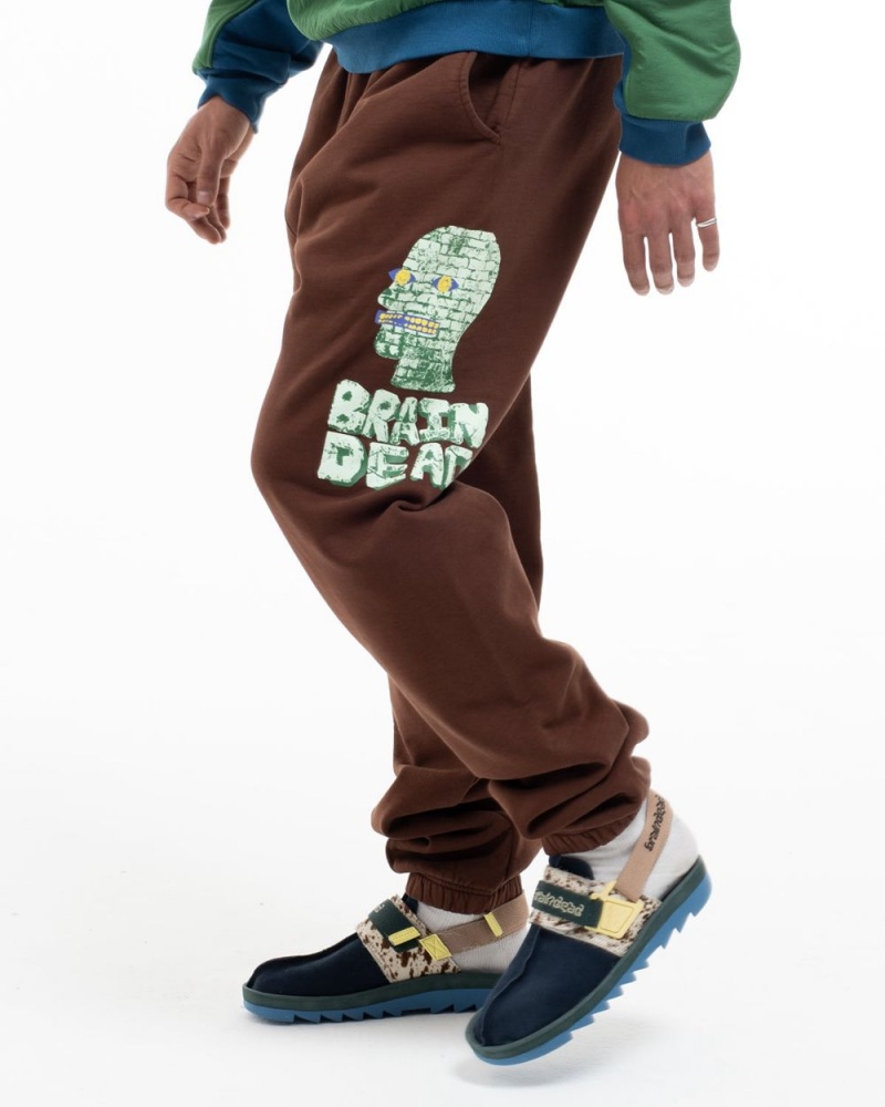 Brown Brain Dead Stone Age Sweat Pant | AU 6094817-UN