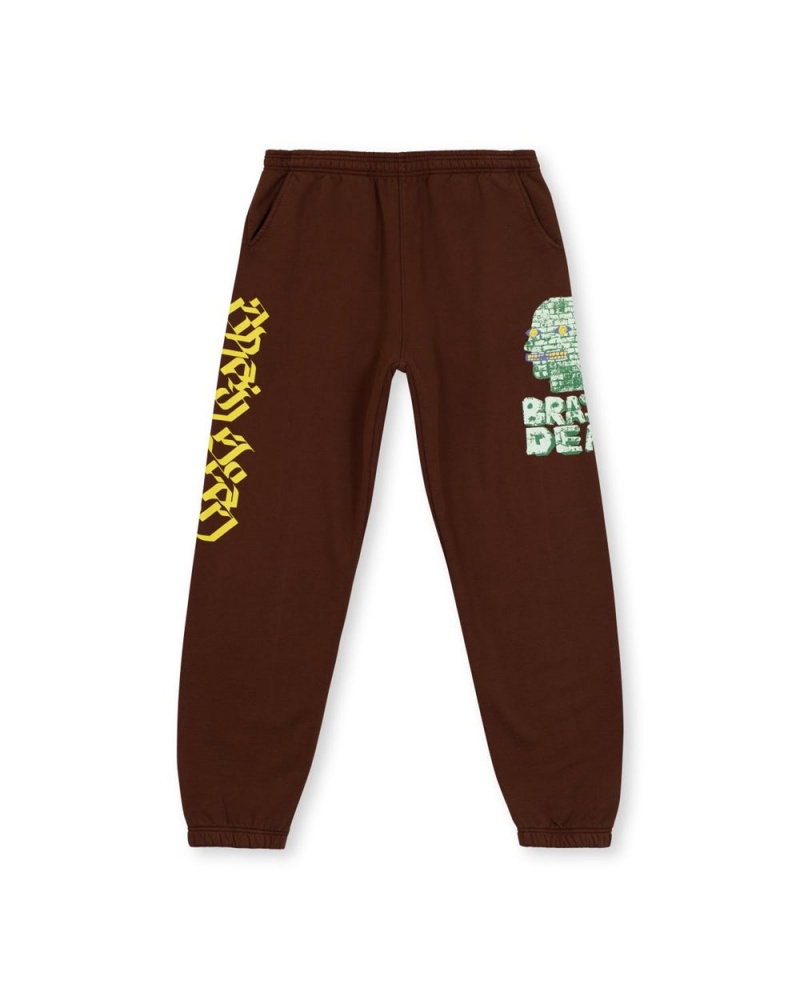 Brown Brain Dead Stone Age Sweat Pant | AU 6094817-UN