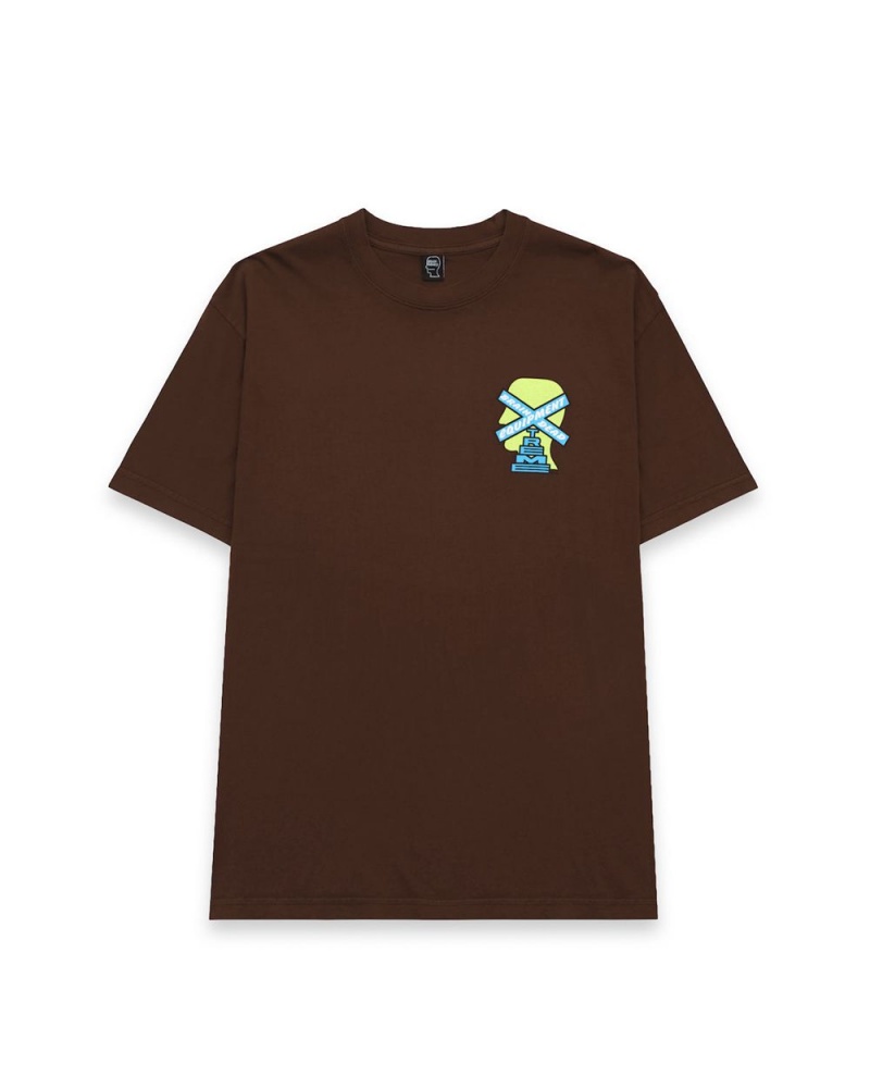 Brown Brain Dead Stretch Equipment T-Shirt | AU 3146750-NB