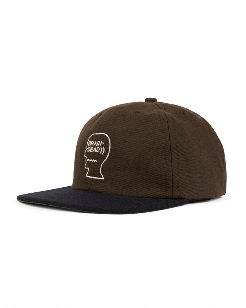 Brown Brain Dead Wool Logohead Hat | AU 9574608-TM