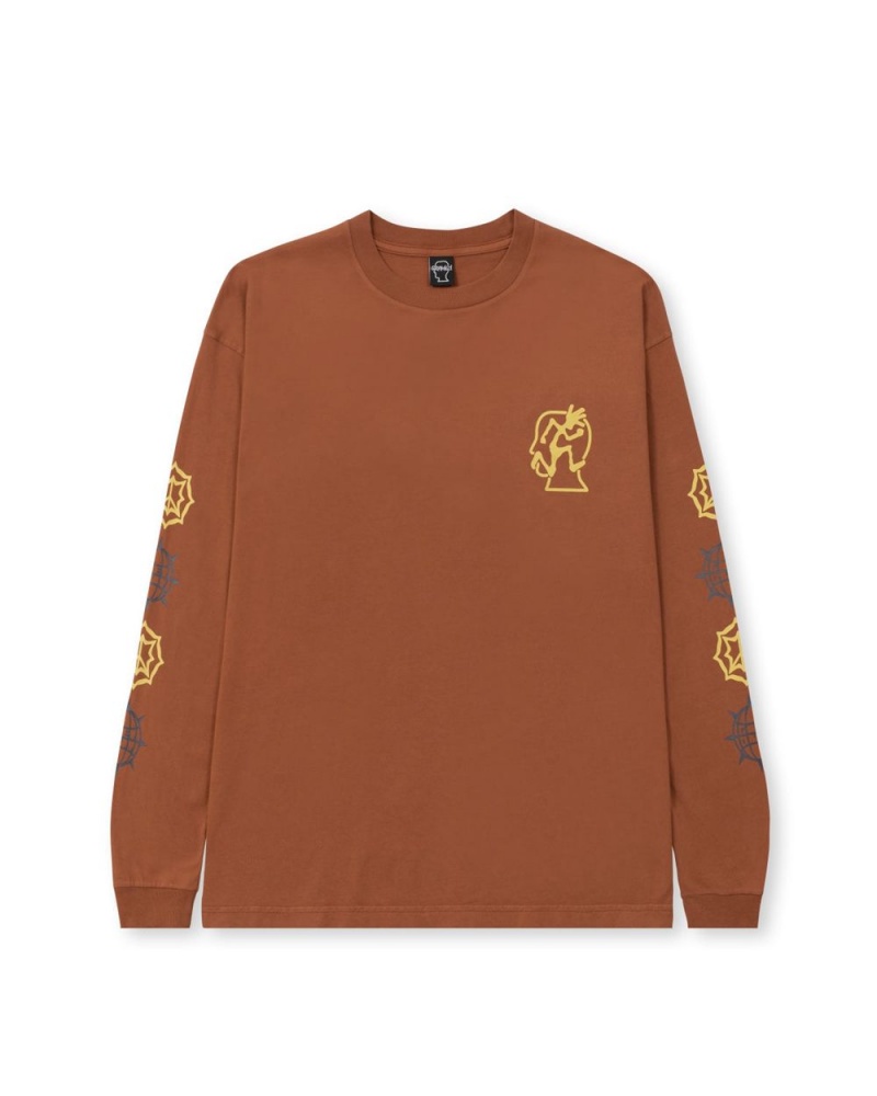 Brown Brain Dead X Gramicci Get Out Long Sleeve T-Shirt | AU 8207694-RO