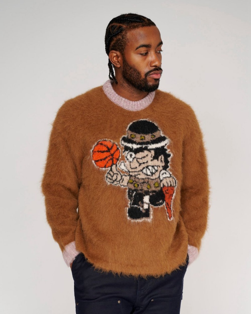 Brown Brain Dead X NBA Boston Celtics Alpaca Sweater | AU 4235796-YK