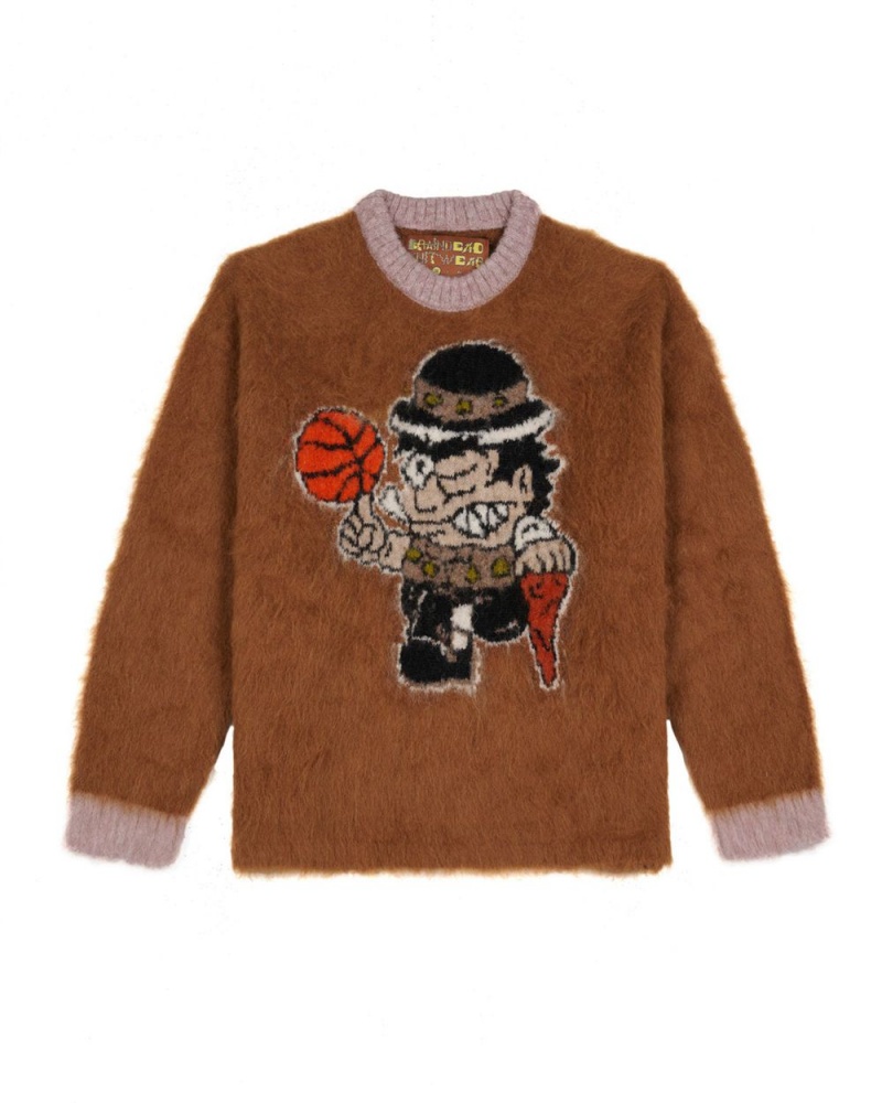 Brown Brain Dead X NBA Boston Celtics Alpaca Sweater | AU 4235796-YK