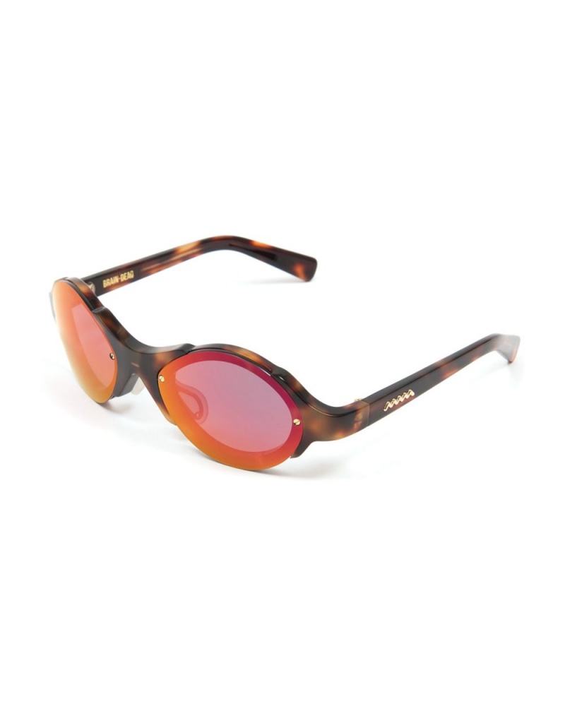 Brown Red Brain Dead Mutant Post Modern Primitive Eye Protection Sunglasses | AU 0658973-UZ